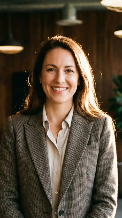 Smiling woman in an office